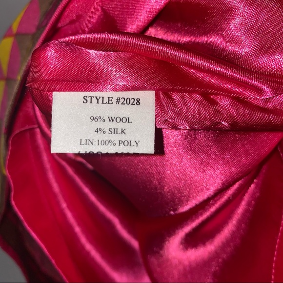 Lissa Mar Mod 70’s Geometric Print Wool Silk Blend Skirt - Picture 5 of 6